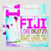 FIJI ONE Destination Invitation Kaart (Voorkant / Achterkant)