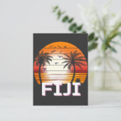 Fiji  Palm Trees Summer Beach Briefkaart (Staand voorkant)