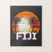 Fiji Palm Trees Summer Beach Legpuzzel (Verticaal)