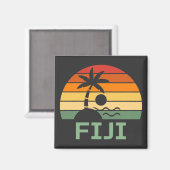 Fiji Palm Trees Summer Beach Magneet (Voorkant / Achterkant)