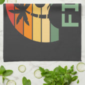 Fiji  Palm Trees Summer Beach Theedoek (Gevouwen)