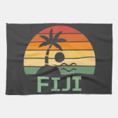 Fiji  Palm Trees Summer Beach Theedoek (Horizontaal)