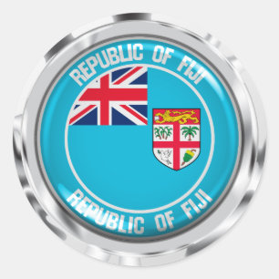 Fiji Round Emblem Ronde Sticker