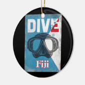 Fiji  scuba duikmasker keramisch ornament (Links)