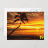 Fiji Sunset Post Card Briefkaart (Voorkant / Achterkant)