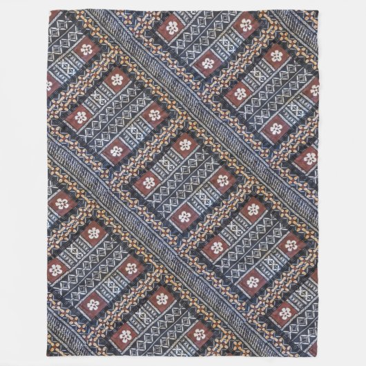 Fiji Tapa Cloth Print Fleece Blanket Deken (Voorkant)