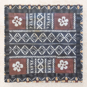 Fiji Tapa Cloth Print Glass Onderzetters