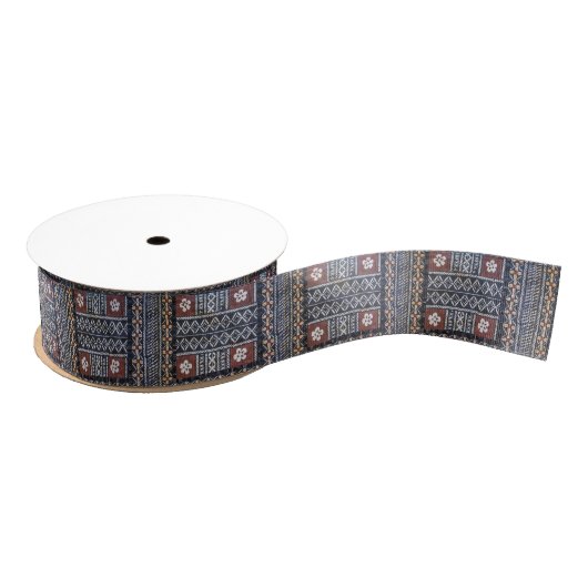 Fiji Tapa Cloth Print Ribbon Grosgrain Lint (Spoel)