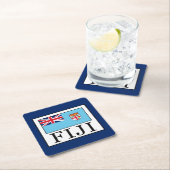 Fiji Vierkante Kartonnen Onderzetter (Insitu)