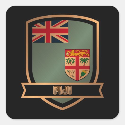 Fiji Vierkante Sticker (Voorkant)