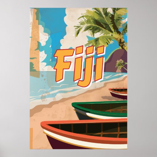 Fiji Vintage reisposter Poster (Voorkant)
