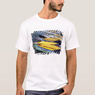 Fiji, Viti Levu, Lautoka, Kleine boten in haven va T-shirt