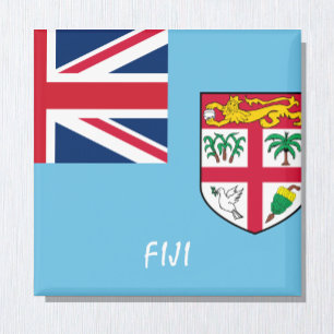 Fiji vlag en Oceania vakantie/sportfans Magneet