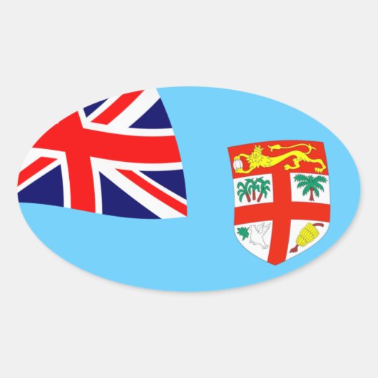 Fiji Vlag Sticker (Voorkant)
