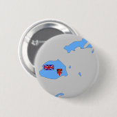 Fiji-vlaggenkaart Ronde Button 5,7 Cm (Voorkant /achterkant)