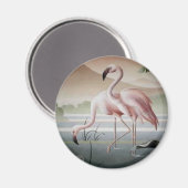 Fijn bij Pink Flamingo Magnet Magneet (Voorkant / Achterkant)