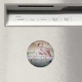Fijn bij Pink Flamingo Magnet Magneet (Insitu (Vaatwasser))