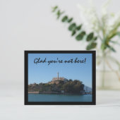 Fijn dat je er niet bent! briefkaart (Staand voorkant)