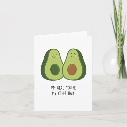 Fijn dat je mijn andere halve avocado Jubileum Kaa Kaart (Voorkant)