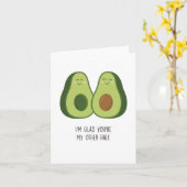 Fijn dat je mijn andere halve avocado Jubileum Kaa Kaart (Gele Bloem)