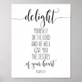 Fijn dat u in de Heer bent, psalm 37:4 Poster (Voorkant)