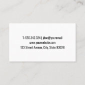 Fijn dineren Logo | Goud wit marmer Visitekaartje (Achterkant)