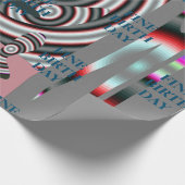 FIJN GEBOORTEDAG_Gift_BLACK_GRAY_PINK Cadeaupapier (Hoek)