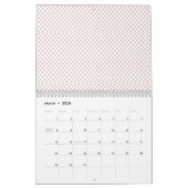 Fijn, herhalend, ruitvormig netpatroon met kalender (Mar 2026)