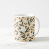 Fijn jasmijnpatroon koffiemok (Voorkant rechts)