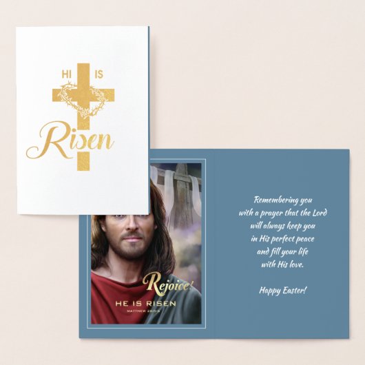Fijn. Jezus is Risen. Religieuze Pasen Folie Kaarten (Display)