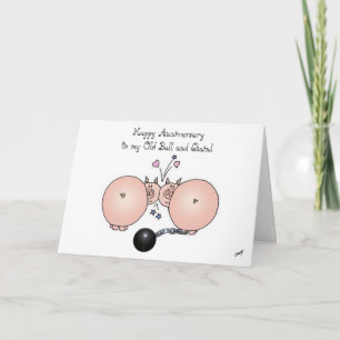 Fijn Jubileum met mijn oude bal en ketting! Kaart