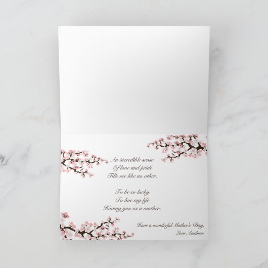 Fijn Moederdag-Wenskaart met gedicht Kaart (Binnen)