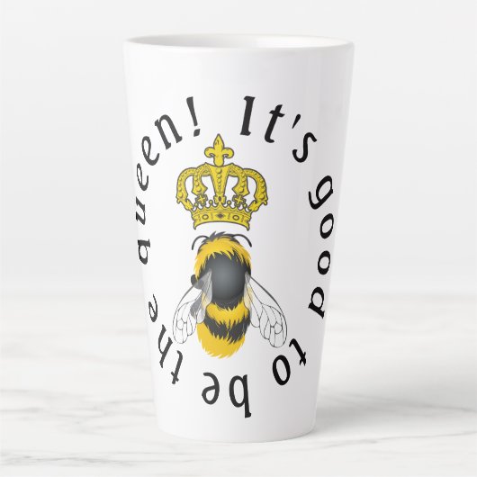 Fijn om de koningin te zijn. latte mok (Voorkant)