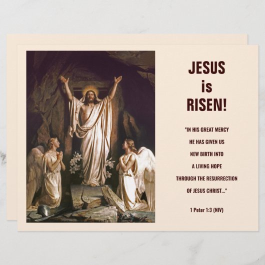 Fijn.  paaskerkbulletin (Voorkant / Achterkant)