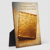 Fijn Pascha! Golden Matzah Fotoplaat (Zijkant)