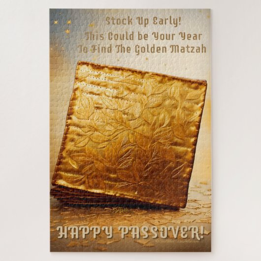 Fijn Pascha! Golden Matzah Legpuzzel (Verticaal)