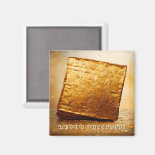 Fijn Pascha! Golden Matzah Magneet (Voorkant / Achterkant)