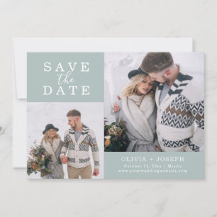 Fijn Twee foto's die de datum opslaan Save The Date
