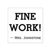 "FIJN WERK!" Toewijzing Rubberstempel in klasse Rubberstempel (Afrduk)