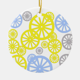 Fijnachtig Happy Wheel Circle Pattern Product Keramisch Ornament