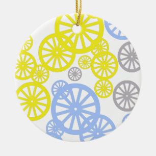 Fijnachtig Happy Wheel Circle Pattern Product Keramisch Ornament