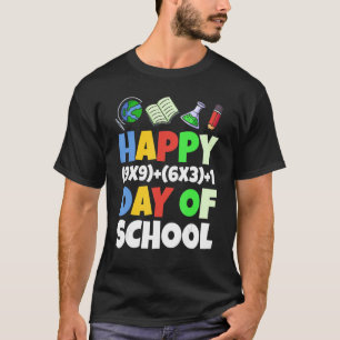 Fijne 100 dag van de Kinder jongens Wiskunde Mathe T-shirt