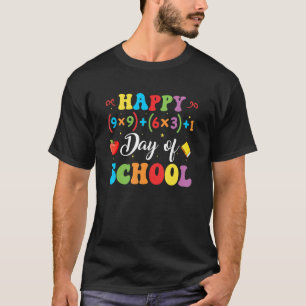 Fijne 100 dagen leraar Wiskunde op school 100 dage T-shirt