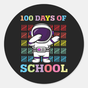 Fijne 100 dagen van de Kinderen van de school die Ronde Sticker