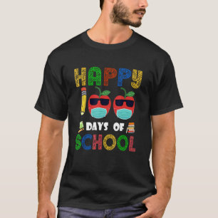 Fijne 100 dagen van school grappige Cute Apple Mas T-shirt