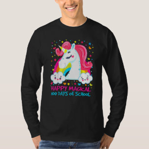 Fijne 100 magische dagen van het schoolkaartje Uni T-shirt