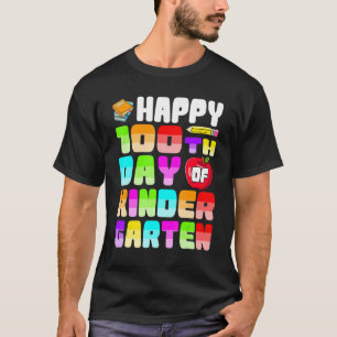 Fijne 100e dag Kindergarten Shirten, Kinder Sch T-shirt