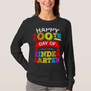 Fijne 100e dag van de Kindergarten Leraar en Kinde T-shirt