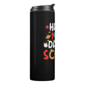 Fijne 100e dag van de leerling van de school thermosbeker (Gedraaid links)