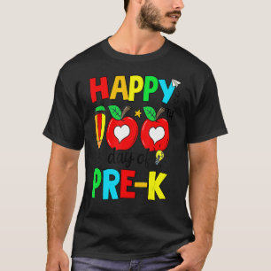 Fijne 100e dag van de predikleraar 100 dagen Schoo T-shirt